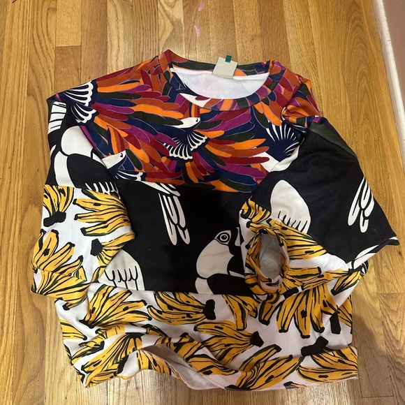 Farm Rio Colorful Bird and Banana Print Sweater - Picture 2 of 3